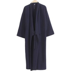 Winter Dikke Mannen Katoen Robe Gown Losse Warm Houden Nachtkleding Japanse Stijl Mannelijke Kimono Badjas Gewaden Jurk Effen Thuis Kleren