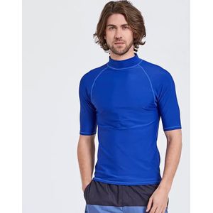SBART surf kleding Tops Zomer Heren Korte Mouw Zonnebrandcrème Badpak blauw Kleur T-Shirt Strand UV Surf Kleding