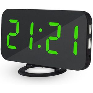 Home Decoratie Lichtgevende Klok LED Voice Control Digitale Wekker Groot Aantal Display Snooze Elektronische Horloge Kalender