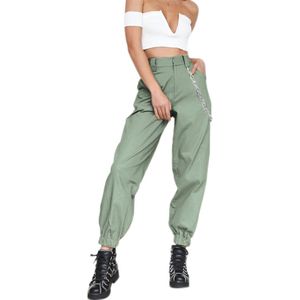 NIBESSER Streetwear Cargo Broek Vrouwen Casual Joggers Zwarte Hoge Taille Losse Vrouwelijke Broek Koreaanse Stijl Dames Broek