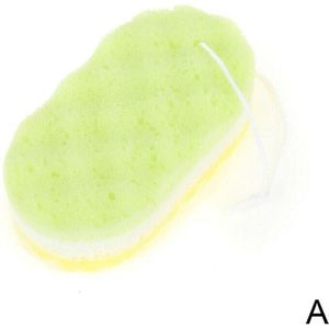 Drie Layer Wave Bad Spons Borstel Skin Cleansing Massage Cleaning Douche Borstel Kids Adult Schuim Scrub Handdoek Touw Houder