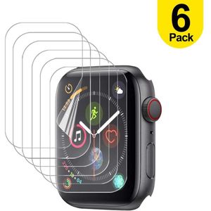 6 Pack Screen Protector Voor Apple Horloge 7 6 Se Serie 5 40Mm 44Mm Case Vriendelijke Bubble-gratis Hd Clear Iwatch 3 Tpu Flexibele Film