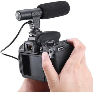 3.5Mm Externe Stereo Microfoon Enkele Directionele Microfoon Met Batterijen Voor Canon Nikon Dslr Camera Dv Camcorder