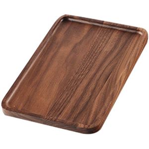 Hout Dienblad, Decoratieve Platter, Bruin Walnoot Voedsel Lade voor Ontbijt en Salontafel