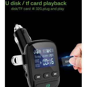 1.4Inch 12-24V Lossless Muziek Bluetooth 5.0 Fm-zender Auto Modulator BT06 Auto Mp3 Speler Met Spanning detectie