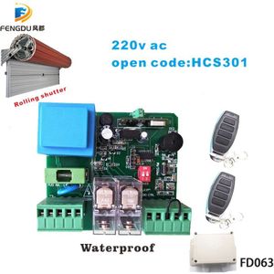 1X220V Ontvanger + 2 X Afstandsbediening 433Mhz Rolling Code Voor Gate/Garage Deur/sluiter Deur/Automatische Deur