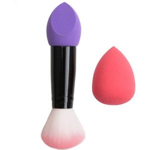 1 Set Makeup Brush Beauty Sponge Cosmetic Puff 2 Heads Blusher Brush Makeup Blender Powder Make Up Beauty Tools