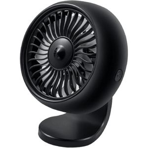 Auto Fan Universele Usb 360 Roterende Lage Ruis 3-Speed Omgevingslicht Auto Fan Zuignap En Mount Voor 12V/24V Auto Achterbank