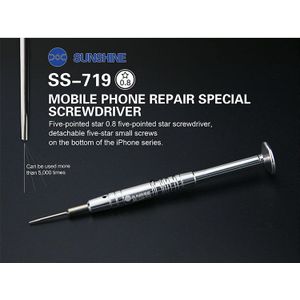 Sunshine S-719 Schroevendraaier Voor Telefoon Reparatie Y0.6/+ 1.2 /+ 1.5/0.8/T2 Speciale Schroevendraaier Hoge hardheid Legering Staal Materiaal