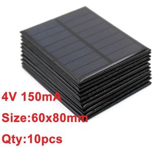 10 Stuks 4V 150mA 0.6W Mini Solar Cell Zonnepaneel Standaard Epoxy Polykristallijn Silicium Diy Batterij Power Lading module Speelgoed