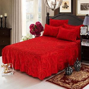 Rose Bloemen Thuis Laken Katoen Rood Beddengoed Sprei