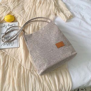 Women Summer Beach Bags Handbags Large Capacity Lady Flax Shoulder Bag High Capacity Linen Totes Casual Travel Shopping Bag