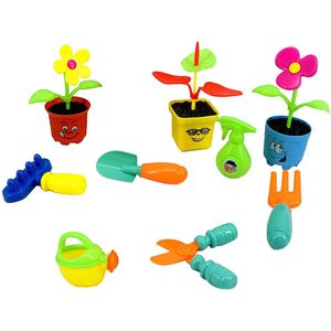 9 Stuks Pretend Tuin Gereedschap Speelgoed Set Ingemaakte Plastic Bloem Voorschoolse Educatief Speelgoed Voor Peuters Planten Bloemen Tool Set