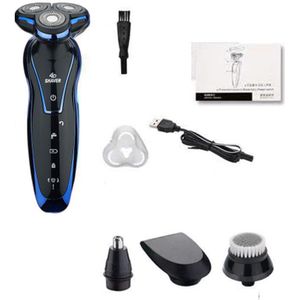 Elektrische Scheerapparaat Oplaadbare Elektrische Baard Trimmer Scheren Machine Voor Mannen Baard Razor Nat Droog Dual Gebruik Wasbaar