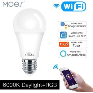 Wifi Smart Led Dimbare Lamp 7W, Rgb, smart Leven Tuya App Afstandsbediening Werk Met Alexa Echo Google Thuis, E27