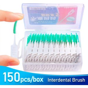 150 Stks/set Zachte Schone Tussen Interdentale Floss Borstel Siliconen Interdentale Borstels Super Soft Dental Borstel Tanden Care