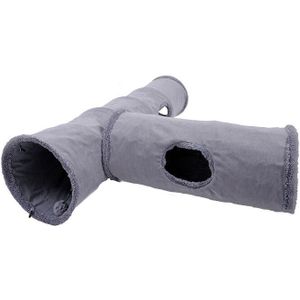 Inklapbare Kat Tunnel Rimpeluitvoering Kitten Play Buis voor Grote Katten Honden Konijntjes Met Bal Fun Kat Speelgoed 2 Suede Peep gat huisdier speelgoed