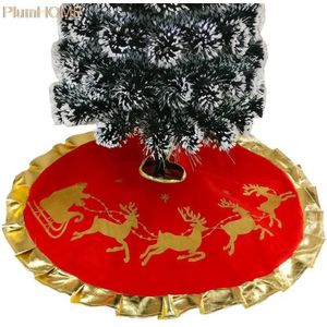 Kerstboom Rokken Faux Fur White Pluche Golden/Zilver Sneeuwvlok Kerstboom Mat Boom Rok Xmas Jaar Party decoraties