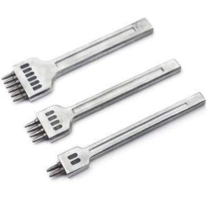 Leer Craft Ronde Gat Prikken Iron Beitel Hoofd Verwijderbare Stiksels Punch Beitel Tool/Set