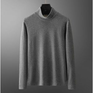 Katoen En Zijde Fleece Mannen Thermisch Ondergoed Top Base Layer Hemd Lichtgewicht Lange Mouwen Mannen Kleding Casual Winter Grijs