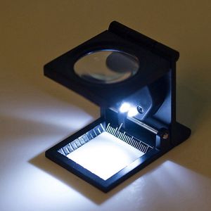 10x Schaal Vergroting 2 LED Lupa Optische Lenzen Vergrootglas Opvouwbare Schaal Vergrootglas Verlichting Licht Afdrukken stof