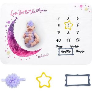 Flanel Baby Milestone Deken Pasgeboren Creatieve Foto Achtergrond Doek Groei Gedenkteken Deken Speelkleed Foto Fotografie Props