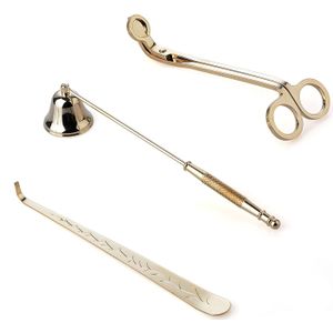 3 Stks/set Luxe Kaars Trimmer Snuiters Dipper Kits Kaars Accessoire Brandblusser Tool Goud Zilver Zwart Kleur