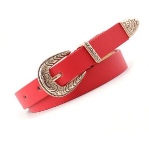 Earnda Retro Trend Dames Denim Stijl Riem Casual Wilde Goud Besmeurd Pu Pin Gesp Riem Ремень