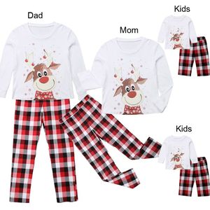 Familie Bijpassende Outfits Kerst Pyjama Set XMAS Deer Print Volwassen Vrouwen Kids Familie Bijpassende Kleding Nachtkleding Nachtkleding