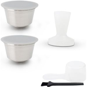 Herbruikbare Capsule Pod Fit Voor Dolce Gusto Koffie Machine Kleur Wit/Metalen Rvs Capsule Cup