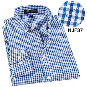 Heren Shirts Turn-down Kraag Lange Mouw Regular Fit Shirts Kleine Plaid Casual Shirts te Verzorgen