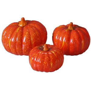 Halloween Decoratieve Kunstmatige Oranje Wit Grote Grote Pompoen Voor Fall Thanksgiving Decorating Pops Display MOOCHUNG