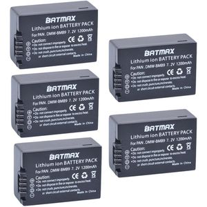 Batmax 1200Mah DMW-BMB9 Camera Li-Ion Batterij Voor Panasonic Lumix DMC-FZ40K,FZ45K, FZ47K,FZ48K,FZ60,FZ70,FZ100,FZ150