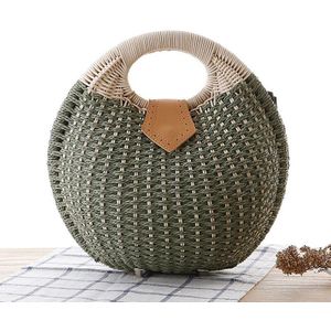 Zomer Strand Zak Stro Tas Shell Vormige Voor Dames Vrouwen Mode Handtassen Handgemaakte Bohemian Bali Rotan Handtassen Vrouwen Purse