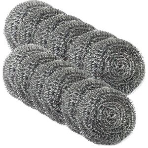 12Pcs Rustless Staal Ballen Ketel Pan Afwasborstel Keuken Cleaner Tool