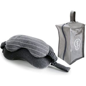Reizen Nekkussen En Oogmasker Set Kantoor Lunchpauze Katoen U-Vormige Hals Kussen Shading Goggles Unisex Reizen accessoires
