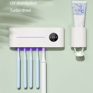 Uv Light Tandenborstel Sterilisator Houder Remmen Bacteriële Tandenborstel Antibacteriële Doos Wall Mount Tandenborstelhouder