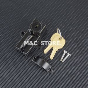 Mc Winkel Universele Motorfietsen Accessoires Motorhelm Lock Voor Harley Chrome Black 7/8 &#39;&#39;Buis