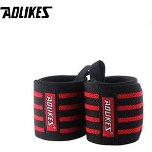 AOLIKES 2 Stks/partij Powerlifting Sport Polsband Gym Fitness Halter Barbell Crossfit Hand Bands Gewichtheffen Wrist Wrap Ondersteuning