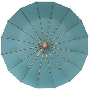 Houten Handvat Paraplu Drie-Opvouwbare Paraplu Voor Mannen 210T 16 Botten Groter Parapluie Vouwen Vrouwen Paraplu regen Vrouwen