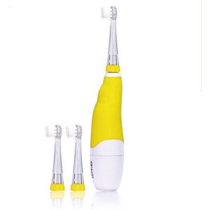 Kinderen Tandenborstel (1 Handvat + 3 Koppen) sonic Elektrische Tandenborstel Voor Kid/Baby Led Licht Mini Head &amp; Grote Handvat Tandenborstel