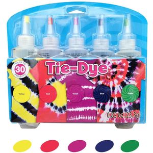 5 Pcs Tie Dye Kit Permanente Een Stap Tie Dye Set Diy Kits Voor Stof Textiel Ambachtelijke Kunsten Kleding Voor solo Projecten Kleurstoffen Verf