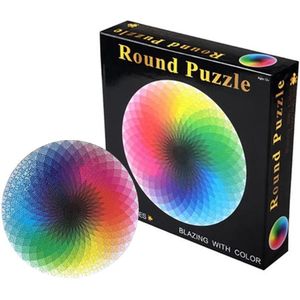 1000 Stuks Puzzel Ronde Duizend Kleur Regenboog Puzzel Decompressie Speelgoed Leren Geschiedenis Puzzel Regenboog Jigsaw Toy