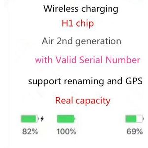 Met Doos Voor Air W1 Chip Mini Draadloze Bluetooth Verbinden Hoofdtelefoon Met Gps En Naam Veranderen Functie Voor I7 8 11 Xs Xr