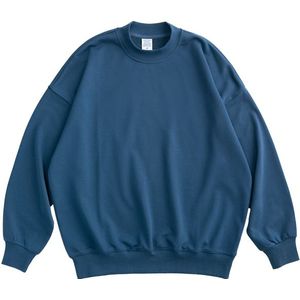 Inflatie Basic Crewneck Sweatshirt Mannen Herfst Effen Kleur Oversized Badstof Sweatshirt Vrouw Zachte Truien Paar 1420W