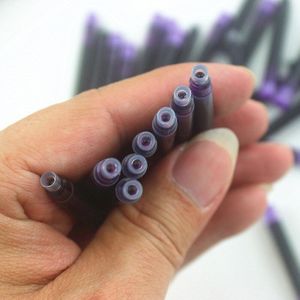 10 Stuks Wegwerp Dia 2.6Mm Vulpen Inktcartridge Vullingen/Tas Set Blauw/Zwart/Paars School kantoorbenodigdheden Supplies