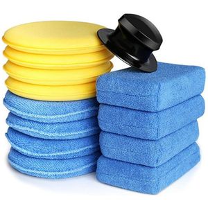 13 Pcs Auto Polish Wax Foam Sponzen Set Kras Gratis Applicator Pads Voor Auto Auto Multifunctionele Schoon Onderhoud