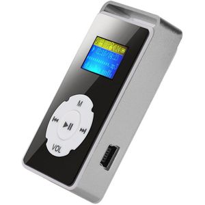 Mp3 speler 16GB 32GB muziek USB Digitale MP3 Speler Lcd-scherm Ondersteuning Micro SD TF Card Spiegel muziek Media Zwart