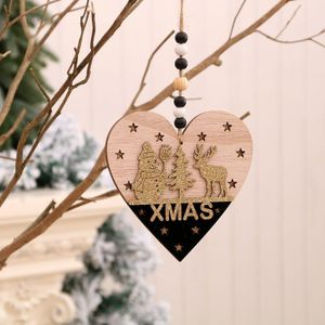 Kerstversiering Kerstboom Top Grade Hanger Zwart En Gouden Hout Stereo Hanger