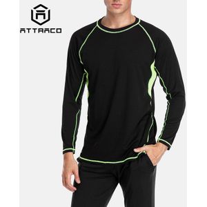 Attraco Mannen Rashguard Dry-Fit Korte Shirts Mannen Duiken Shirt Uv-Bescherming Rash Guard Top Upf 50 + Surfpakken Beach Wear